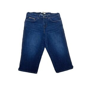 Levi's  Capri Jeans Women's Sz 18 Approx 34x19 Blue Denim Stretch Crop‎